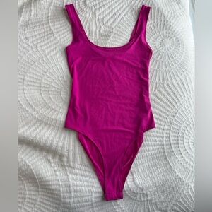 ZARA hot pink bodysuit. Basically brand new -size small.